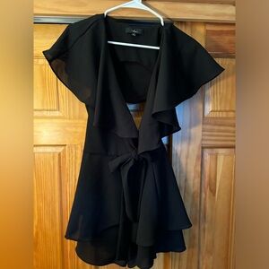 Black Open Back Romper